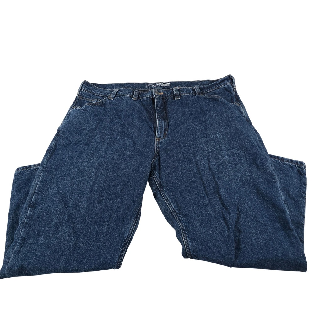 Carhartt Mens Relaxed Fit Flannel Lined Jeans Dark Wash Blue BD4942-M 46x30